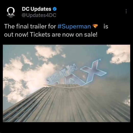 Superman Final Trailer Link: https://dcupdates.org/new-trailer-of-superman/ #Superman #DavidCorenswet #DCU #JamesGunn #SupermanTrailer | DC Updates