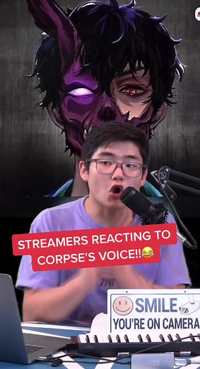 Reacting to huge streamers hearing #corpse’s voice!!😂😂 #fyp #corpse_husband #pokimane
