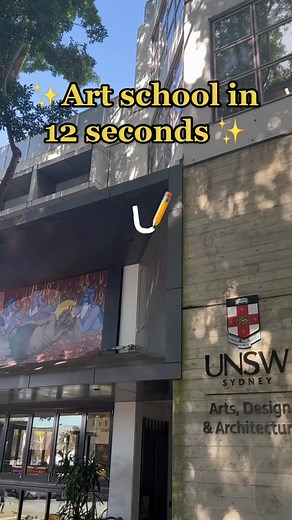 12 seconds at our Paddington campus 🎨 Come along and check out what life is like at #UNSW Arts, Design and Architecture this Open Day on Sat 3 Sep! #art #design #architecture #student