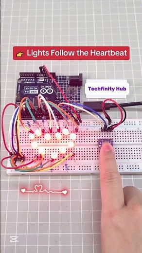 Watch Your Heartbeat Glow | Real-Time Pulse Visualization Project #HeartbeatMonitor #PulseSensor