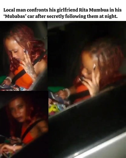 Local man confronts his girlfriend Rita Mumbua in his ‘Mubabas’ car after secretly following them at night. | Richkidd wizzy Photography