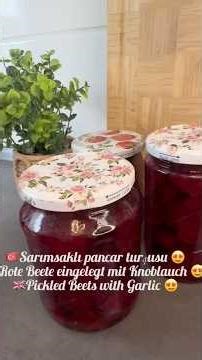 😍Rote Beete eingelegt. mit Knoblauch 😍pancar tursusu❤️ #rotebete #turşutarifi