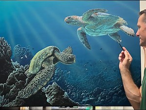 #120 Tropical Sea Turtles | Acrylic Painting Tutorial | Marc Harvill Art