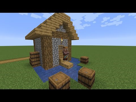 How to build a Minecraft Village Fisher Cottage (1.14 plains)