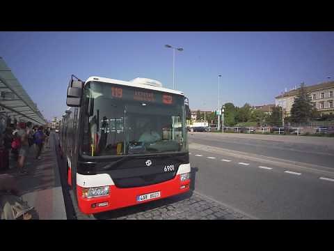 Czech Republic, Prague, ride with bus 119 from Nádraží Veleslavín to Václav Havel Airport