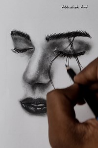 12K views · 80 reactions | Girl face drawing tips 殺 | Abhishek Art | Facebook