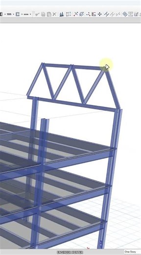 Draw a Truss Quickly using Template in ETABS #shorts