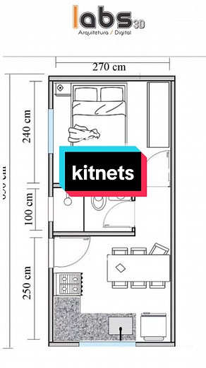 Plantas de Casa Estili Kitnet - Projetos de Construção e Reforma