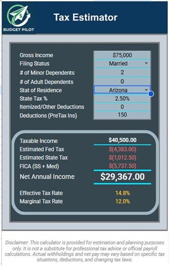Income Tax Calculator Spreadsheet, Google Sheets Estimator & 1099 Calculator - Etsy Australia