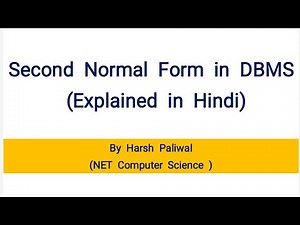 Second Normal Form in DBMS| Explained in Hindi #normalization #dbms