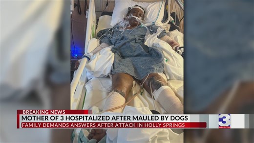 Woman hospitalized after dog mauling in Mississippi
