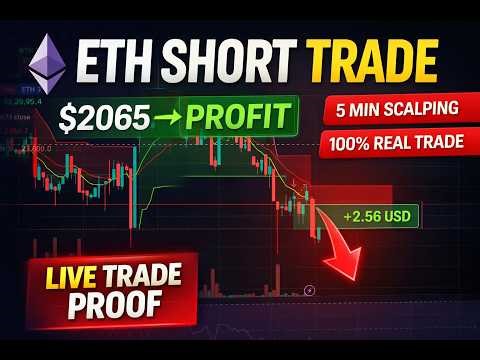 ETH Live Short Trade | Ethereum 5 Min Scalping Strategy | Real Trade Proof