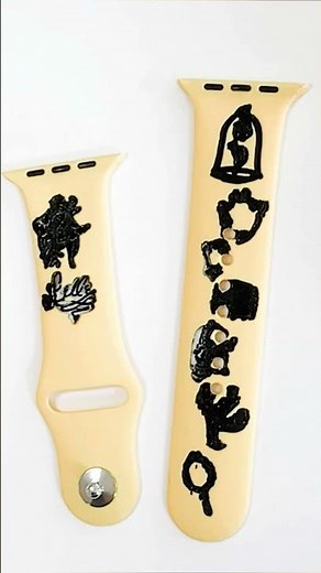 DIY Disney Belle Apple Watchband // Engraving Silicone Watchband using the Glowforge Pro