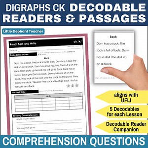 Digraphs ck /k/ Decodable Readers Passages Reading Comprehension Fluency UFLI