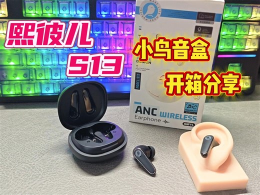 百元降噪耳机能打吗？熙彼儿 S13小鸟音盒实测：4g轻量佩戴 + 50小时续航，真的值！