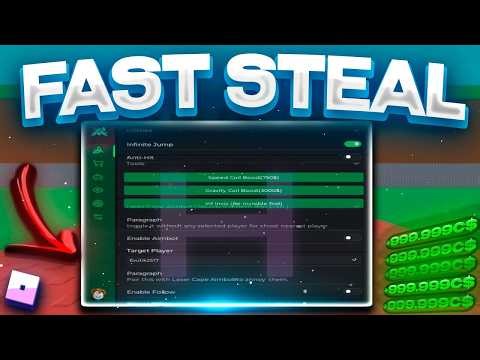 Steal A Brainrot Script *NO KEY* [ INSTANT STEAL, DESYNC, ANTI HIT, HUB, FLY, DUELS, INVISIBLE ]