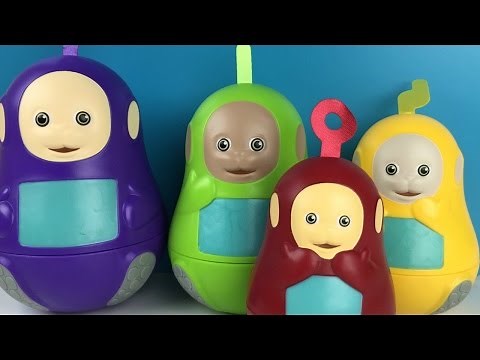 Unboxing Tomy Hide Inside Teletubbies toys tinky winky dipsy laa laa po russian doll stacking cups