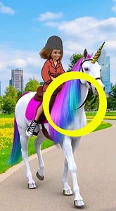 Did sneaky Chelsea pay for that unicorn ride? #sora #unicorn (creative direction by a 5-year-old) 🦄 | Katie Dean