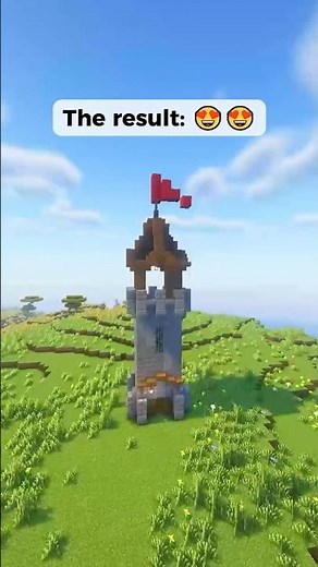 Minecraft Medieval Watchtower Build Tutorial! 🏰 #shorts