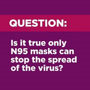 COVID-19 is most commonly spread via droplets, which cloth facemasks protect against. You do not need to wear an N95 mask in your community. | UPMC | Facebook