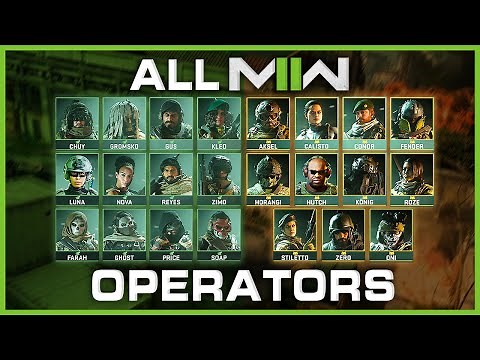 ALL Unlockable MW2 Operators! (All Modern Warfare 2 Launch Operators for Specgru & Kortac Factions)