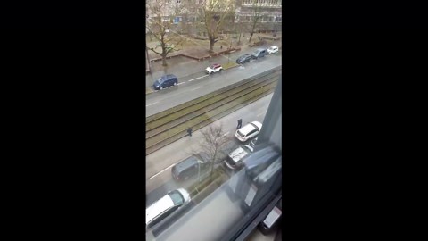 Police chase suspect after car rams into demonstration in Munich, Germany