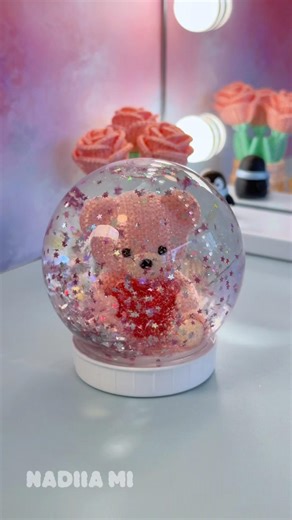 DIY Snow Globe with Teddy Bear ✨ Satisfying Snowball Craft