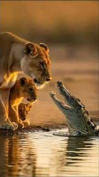 🦁🌊🐊 Between Lionesses and Shadows of the Water: The Confrontation with the Crocodile
