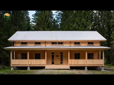 Building A Prefab Wooden House from Start To Finish