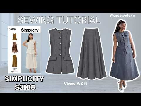 How to Sew Simplicity S3108 | Vest & Skirt Sewing Tutorial