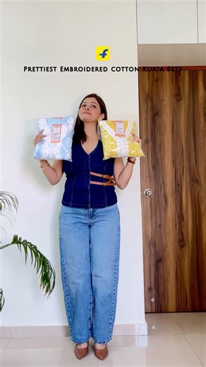 Prettiest Embroidered Pure cotton kurta sets 😍 #ytshorts #flipkart #flipkartfashion #flipkartfinds
