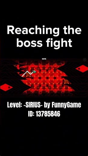 Reaching the boss fight in -SIRIUS- | Geometry Dash #gd #geometrydash #gaming