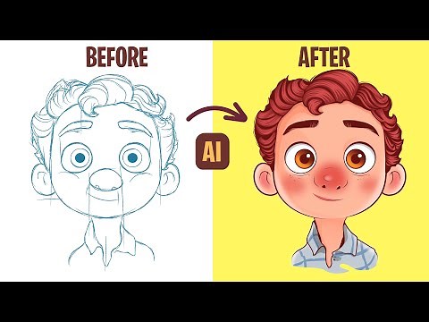Adobe Illustrator Tutorial How to illustrate a Character Face With your Mouse | Disney Style 2021.