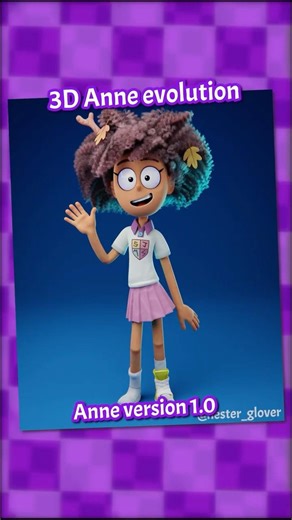 3D Evolution of Anne #b3d #amphibia