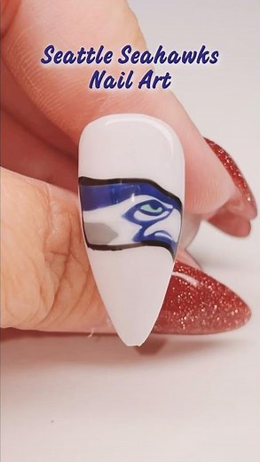 NFL Seattle Seahawks Nail Art 🏈 #football #nailart #seattleseahawks