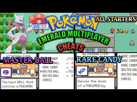 Pokemon Emerald Multiplayer cheat code for rare candy,master ball,All starters