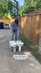 Using our favorite paint sprayer to stain our fence! We have used @Wagner SprayTech - USA for 5 years now and love their products so much! #Wagnerpartner #paintsprayer #staining #Outdoors #wagnerspraytech | Nik and Liv DIY