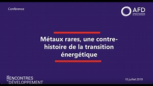 Conférence | Métaux rares, une contre-histoire de la transition énergétique