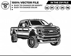 Ford Super Duty SVG: Pickup Truck Vector Graphics for Cricut (digital Download) - Etsy