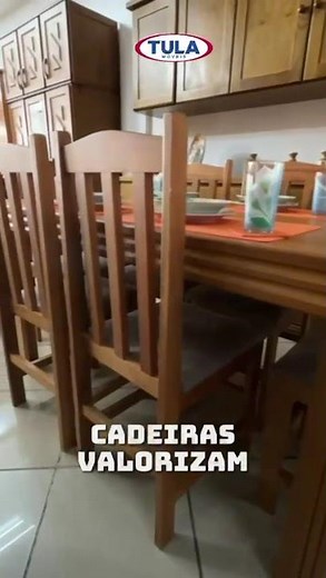A complete dining table with 6 chairs, 1.60m Vienna style, in wood, at a price that fits your bud...