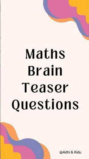 Can You Solve These Math Brain Teasers? | Fun Quiz for Kids & Students #educationalquiz