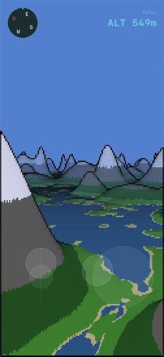 Flight Simulator, pixel art