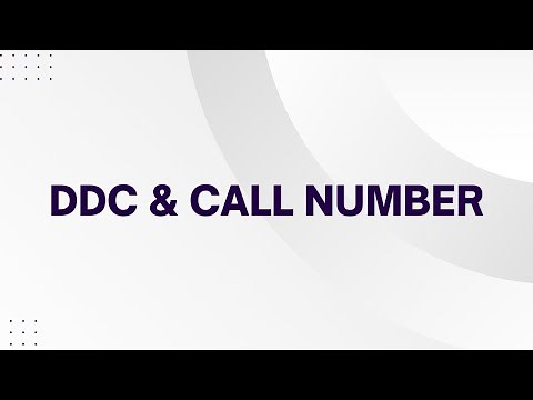 DDC & CALL NUMBER