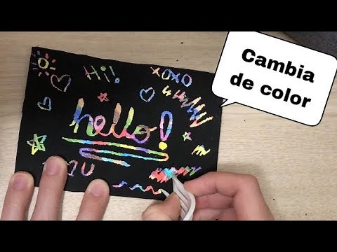 Como hacer PAPEL MÁGICO que cambia de color | DIY scratch paper