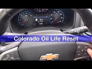 Resetting oil life on a 2022 Chevy Colorado