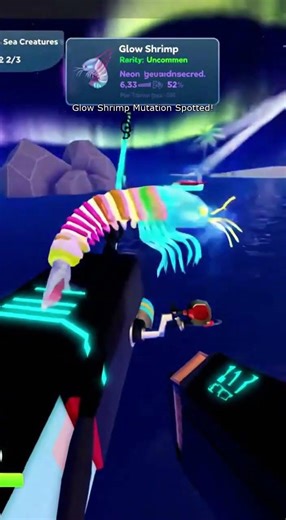 Insane Neon Glow Shrimp Catch in Roblox Fishing Game!