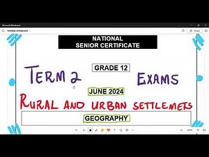 Rural and urban settlement Exam 2024 Geography Grade 12 Term 2