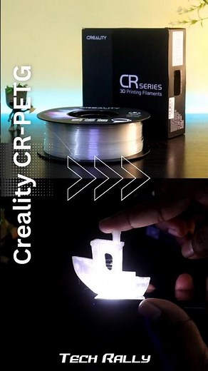 Creality CR-PETG Transparent Filament unboxing and testing ASMR #3dprinting #asmr #3dprinted