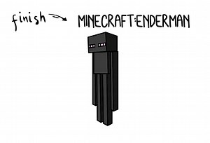 How To Draw Minecraft Enderman Monster Villian Step by Step Art for Kids Tutorial Guide Video Game (1)