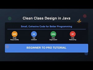 Clean Class Design in Java: Small, Cohesive Code for Better Programming | Beginner to Pro Tutorial